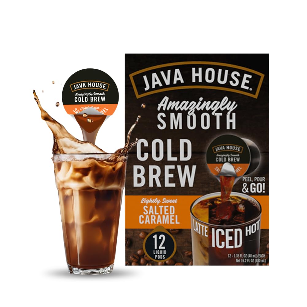 Java House cold brew concentrate pods pack on display, emphasizing convenience and sustainability