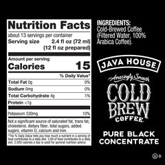 Java House 4:1 concentrate demonstrates customizable strength for bold or lighter brews.