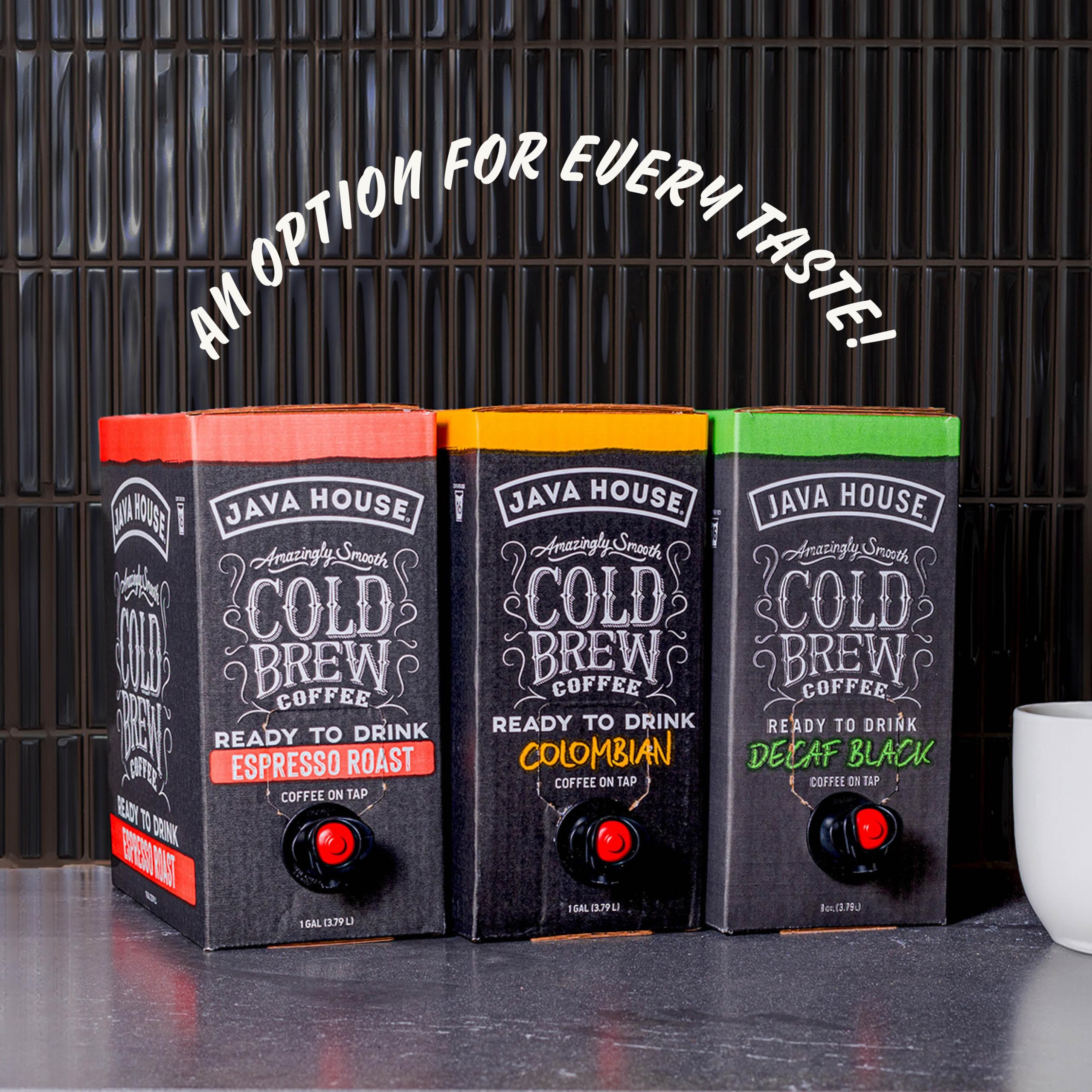 Colombian flavor notes of chocolate and caramel in Java House cold brew.