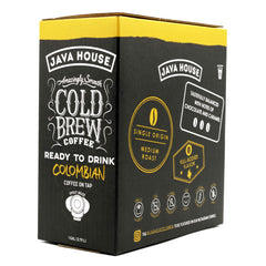 Fridge-ready Java House cold brew stays chilled and ready to drink.