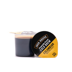 Java House hot or iced pour demonstrates convenient, ready-to-sip coffee.