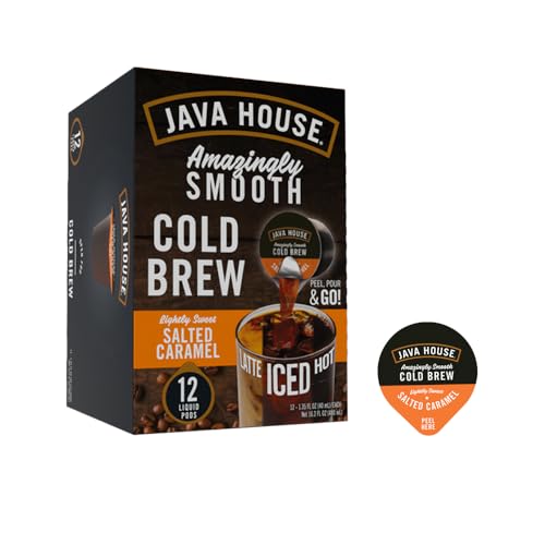 Java House peel-and-pour pod opened for hot or iced coffee at home