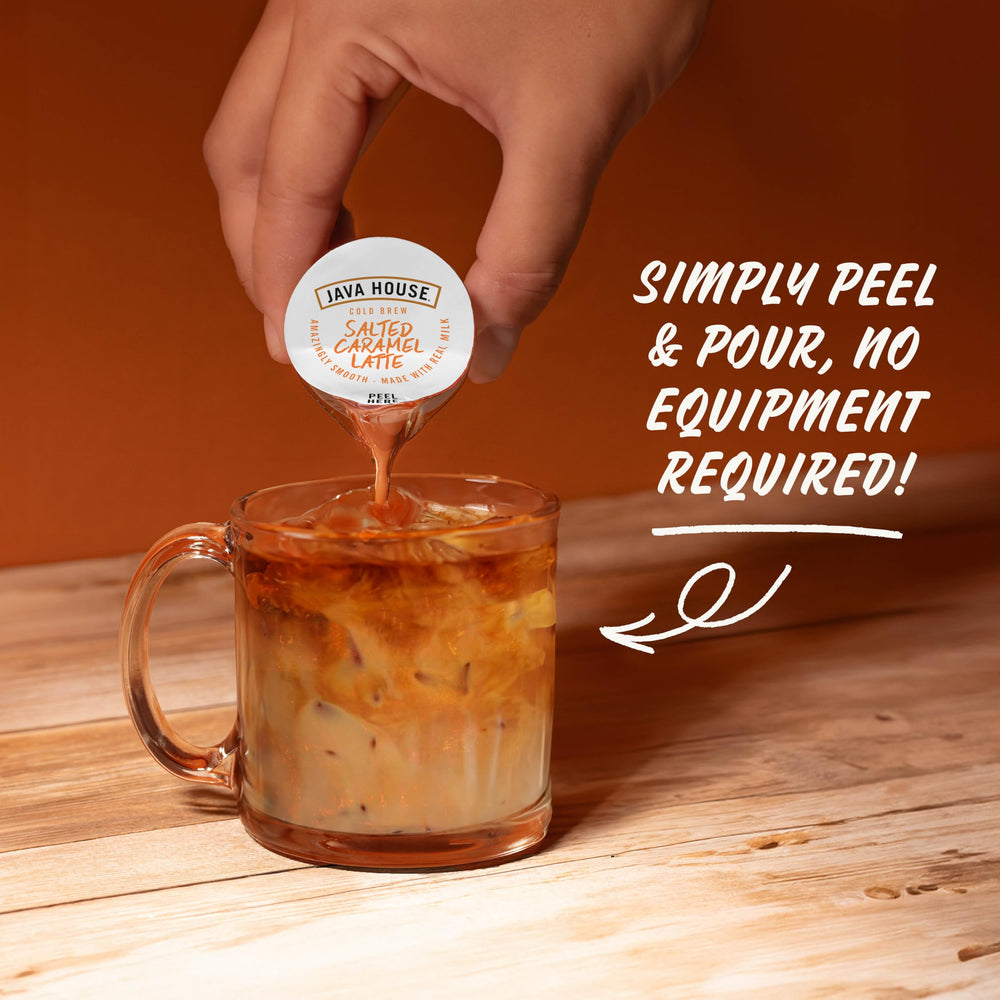 Java House Salted Caramel Latte iced glass ready to enjoy