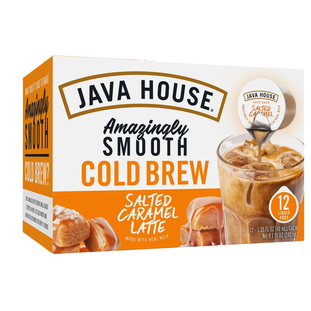 Java House latte pod pour with creamy milk swirl