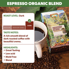 Java Planet rich smooth taste ideal for cold brew or hot espresso.