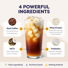 Javvy 100% natural cold brew bottle emphasizing clean ingredients.
