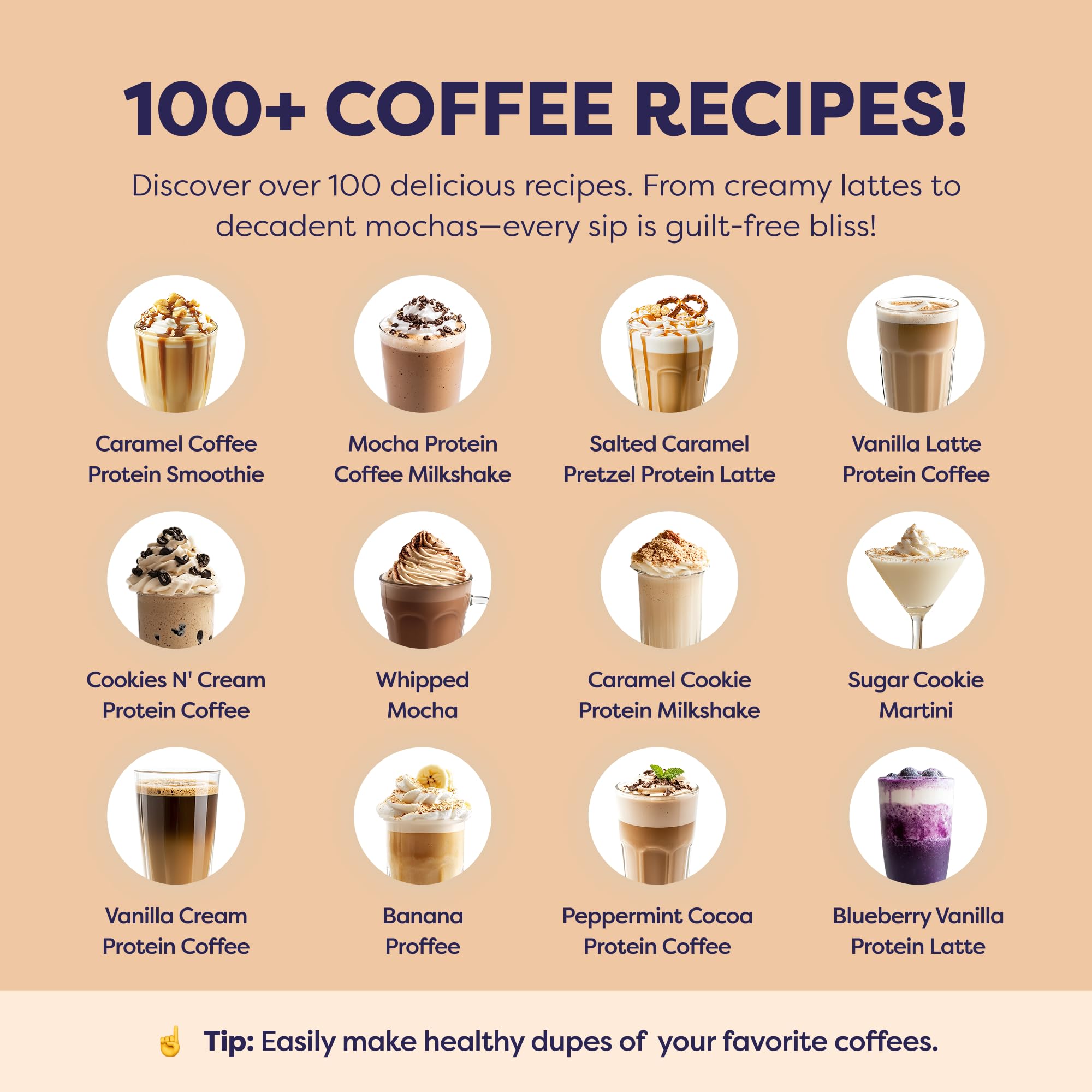 Javvy Brownie Batter Protein Iced Coffee no added sugar badge visible