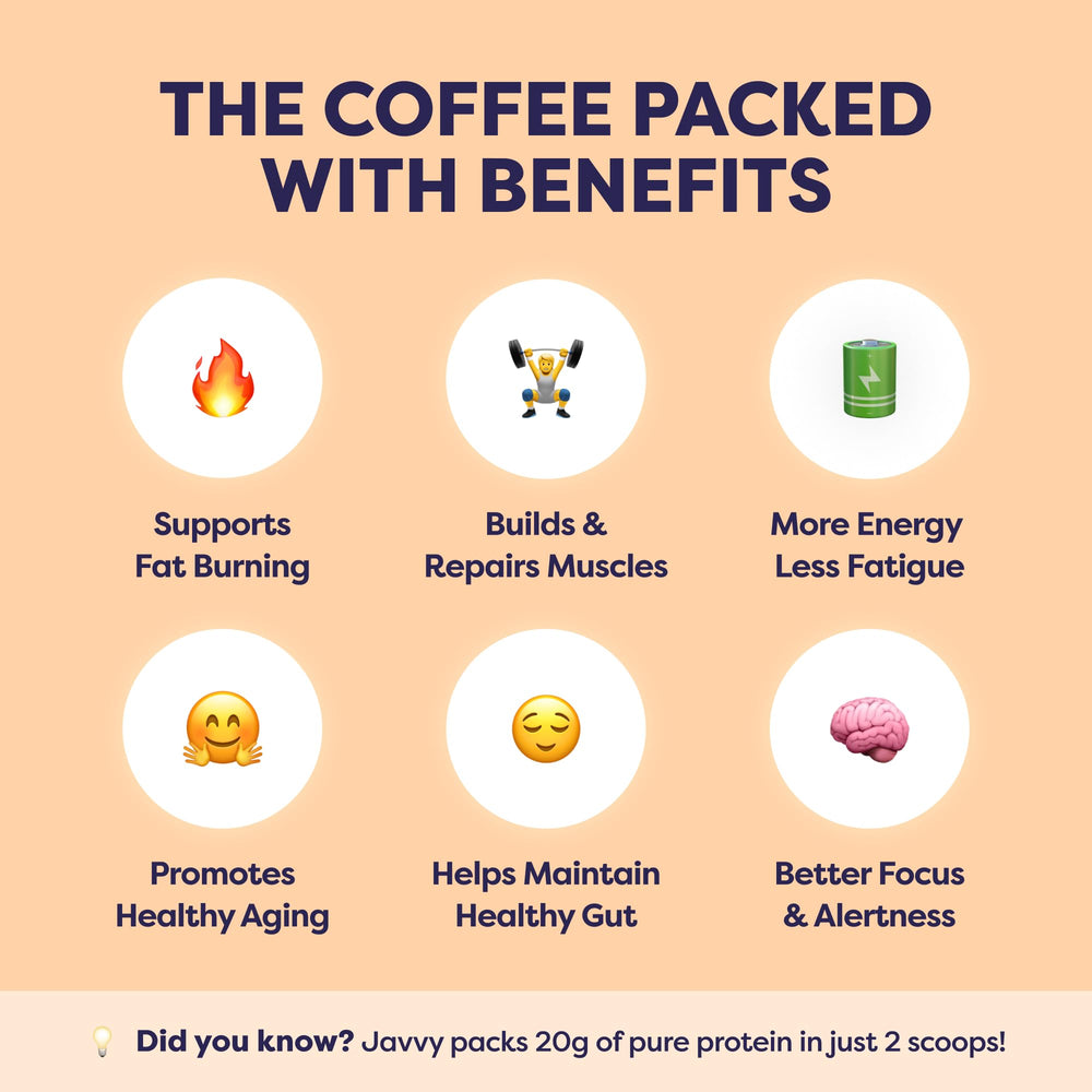 Javvy Caramel Protein Iced Coffee packaging closeup emphasizes zero artificial flavors and added sugar.