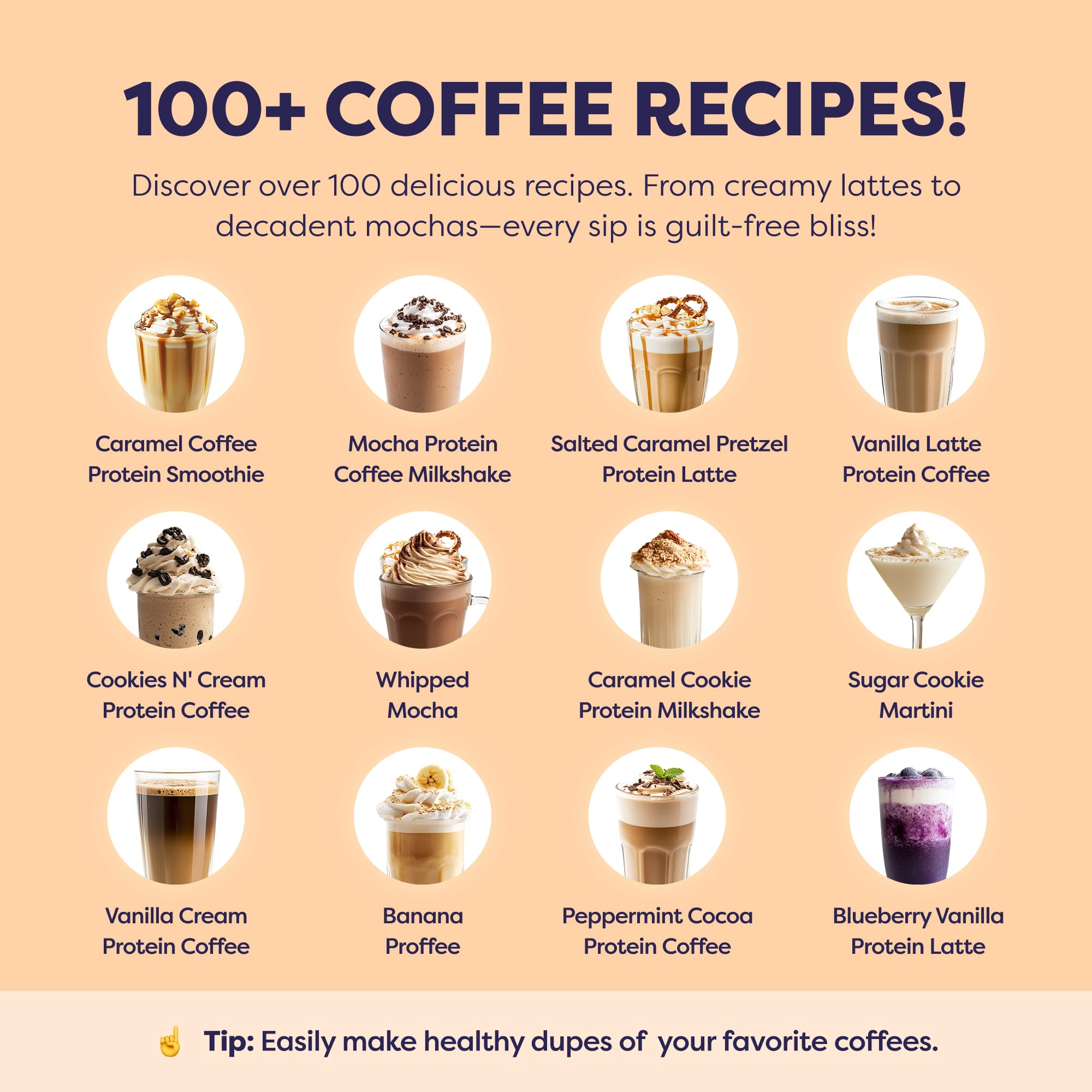 Javvy Caramel Protein Iced Coffee bottle label highlights caffeine per serving.