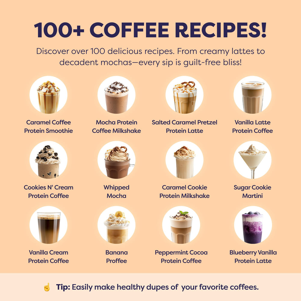 Javvy Caramel Protein Iced Coffee bottle label highlights caffeine per serving.
