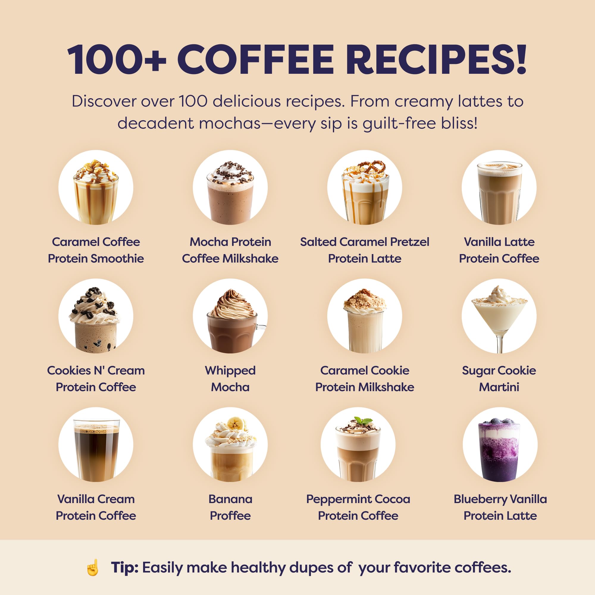 Javvy Coconut Mocha Protein Iced Coffee ingredients close-up