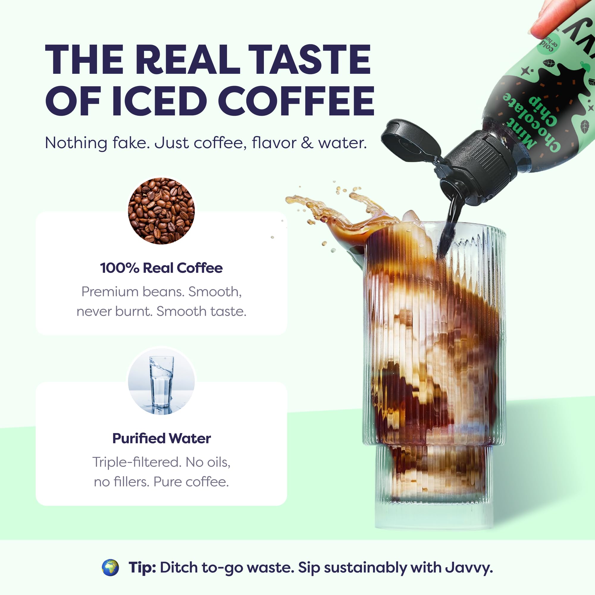 Javvy 35-serving bottle highlighting value per cup