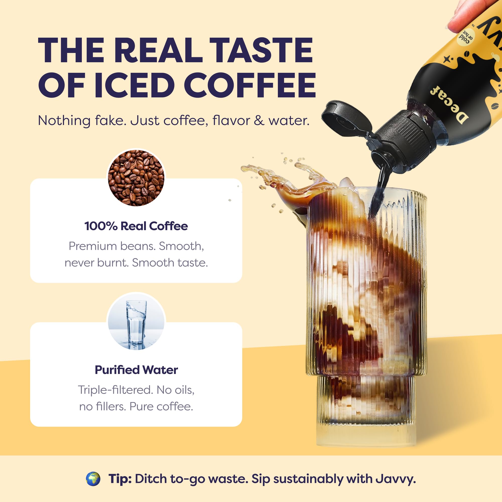 Javvy Coffee Concentrate 80mg caffeine per teaspoon for a consistent pick-me-up