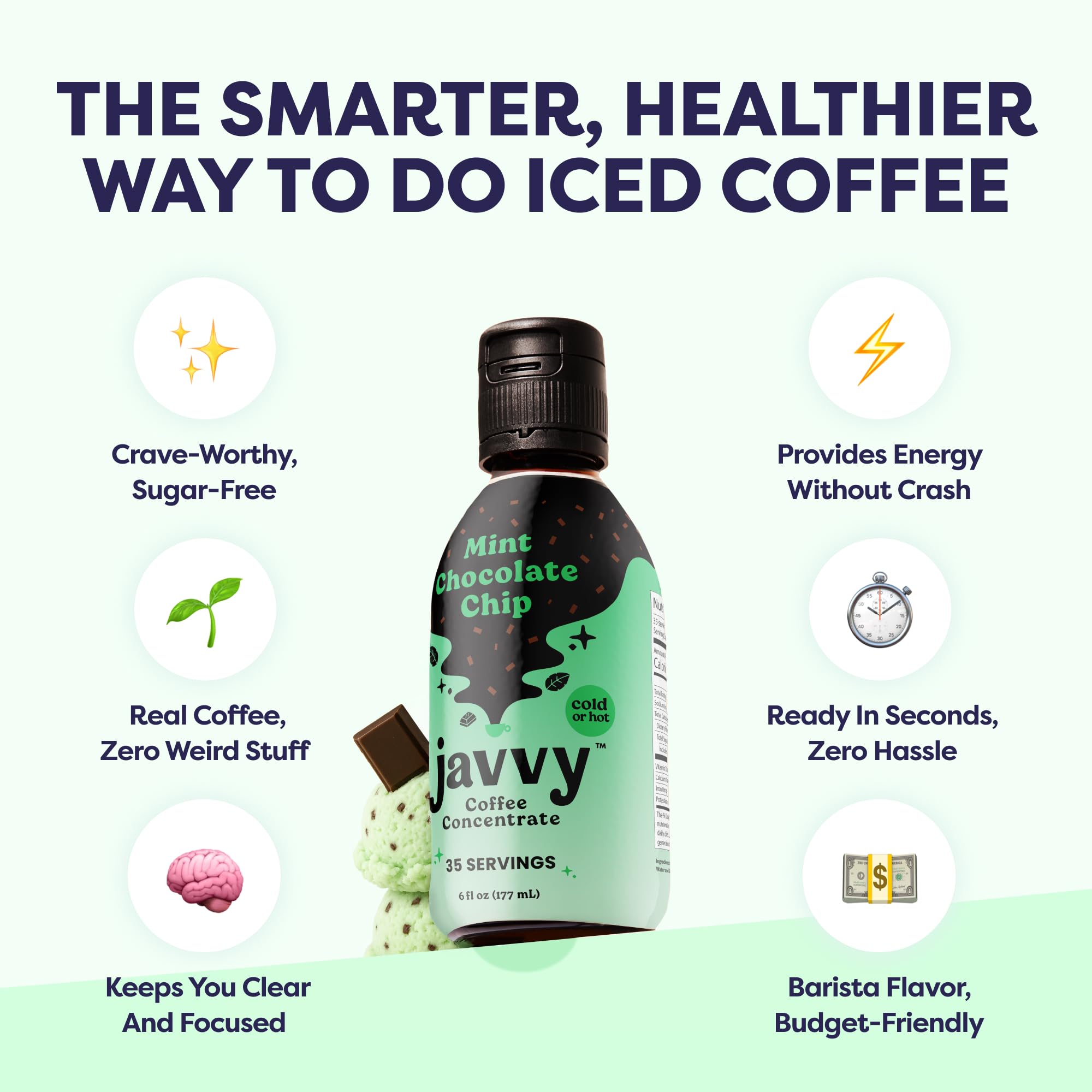 Javvy arabica beans used in concentrate emphasizing quality origin