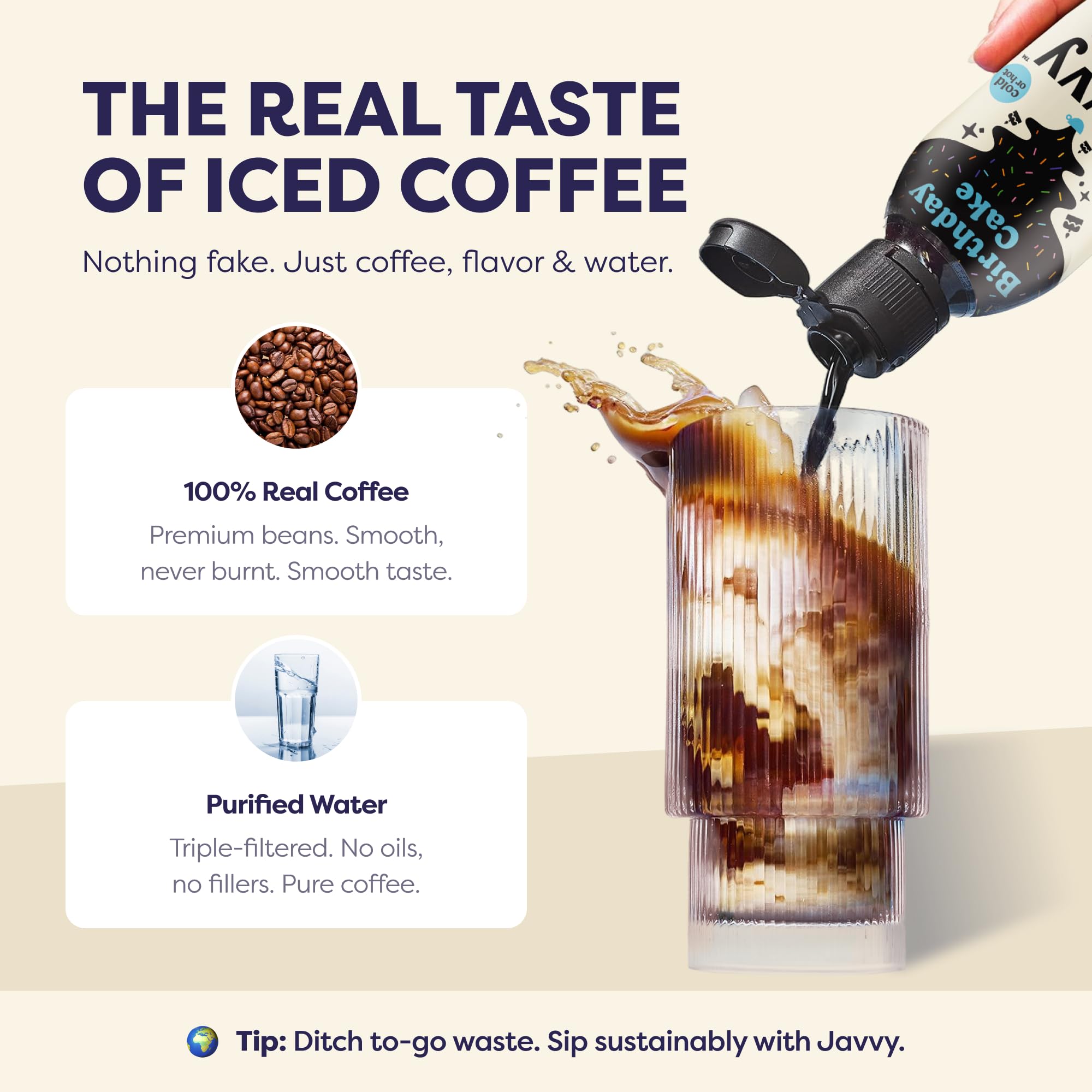 Javvy Birthday Cake cup captures quick, flavorful caffeine fix