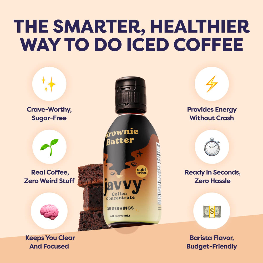 Javvy concentrate for cold brew with rich color and creamy finish