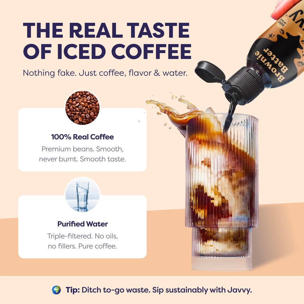 Five Javvy flavors lineup including Brownie Batter for versatile drinks