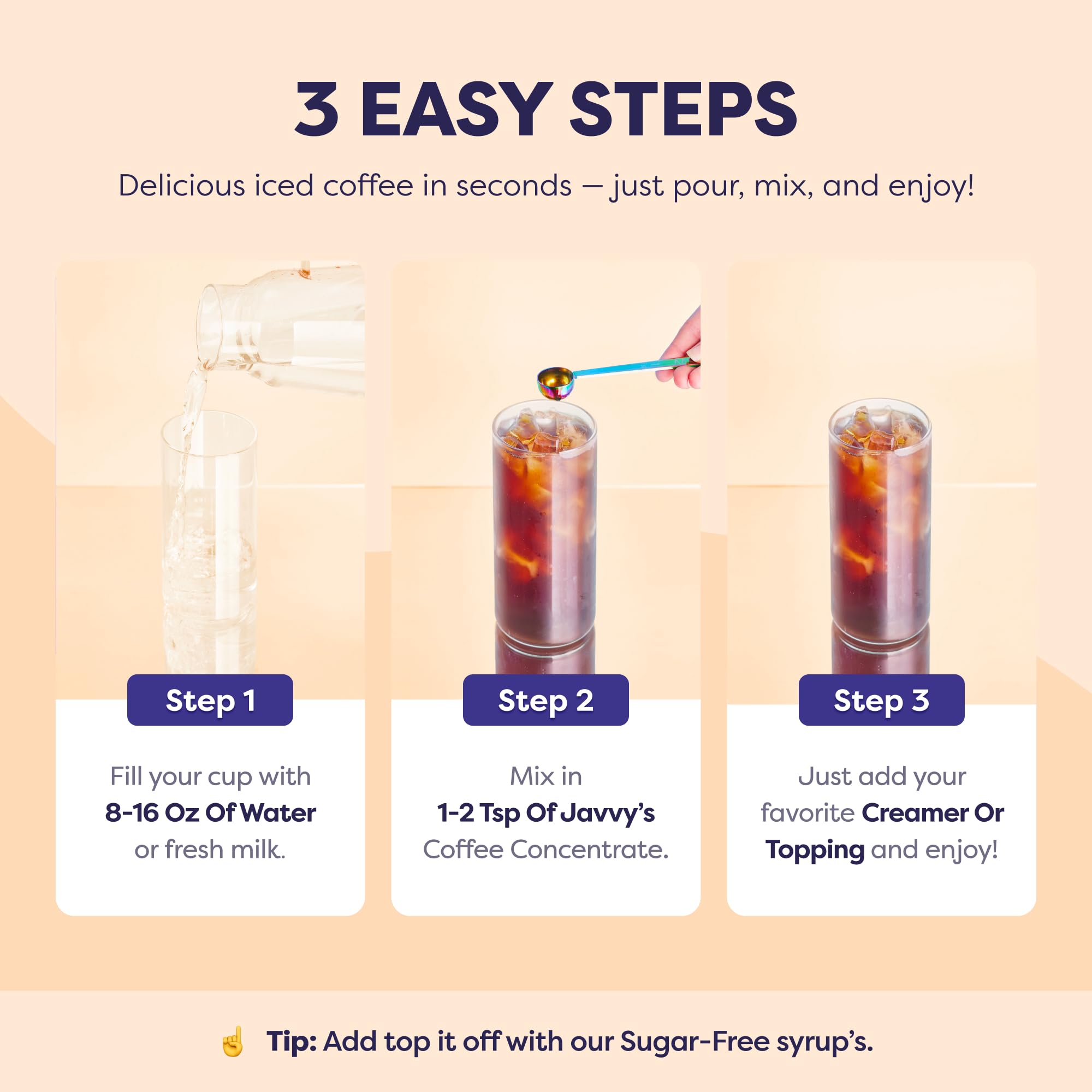 Sustainably sourced Javvy concentrate with bold caramel aroma