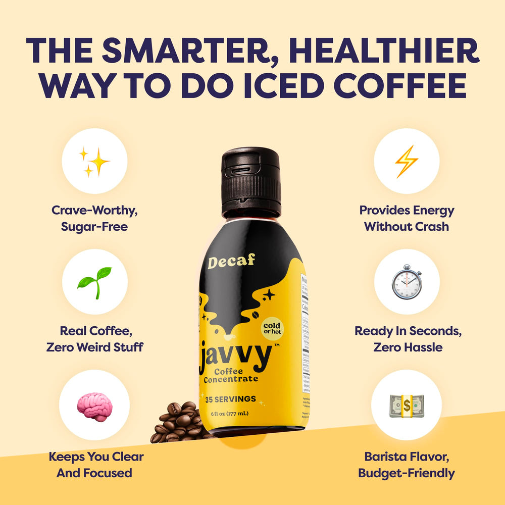 Javvy Coffee Concentrate flavor variety offering five flavor options