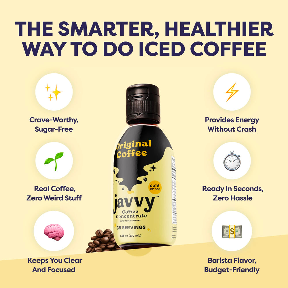 Warm Javvy hot drink with steam hints at smooth flavor.