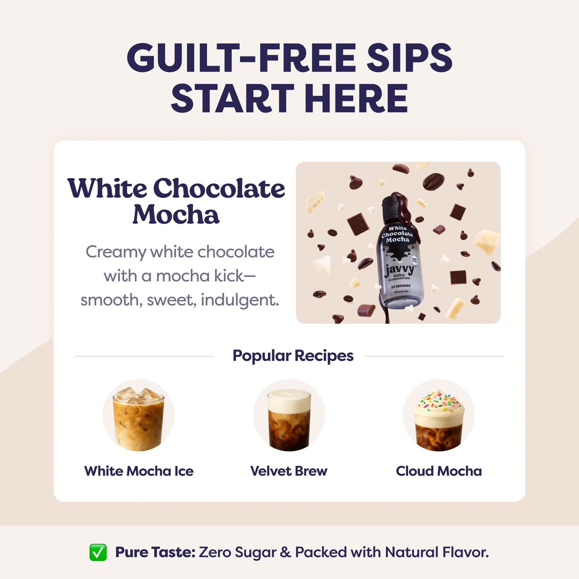 Javvy iced coffee setup showing refreshing drink with concentrate.