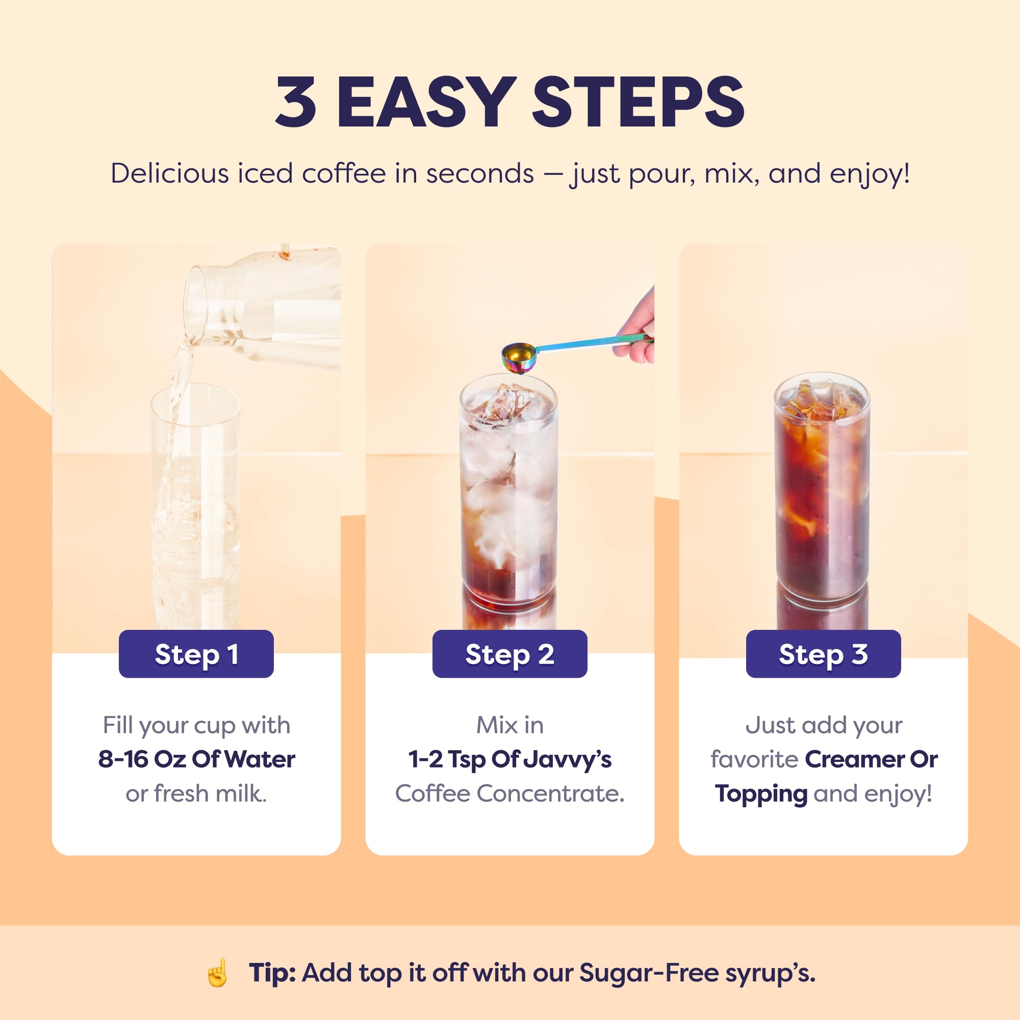 Measuring spout on Javvy Salted Caramel concentrate for easy dosing