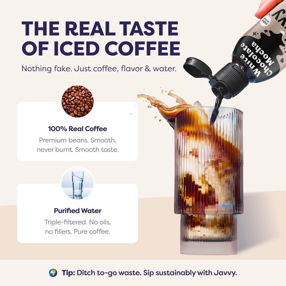 Javvy measuring teaspoon ready for customizable caffeine boost.