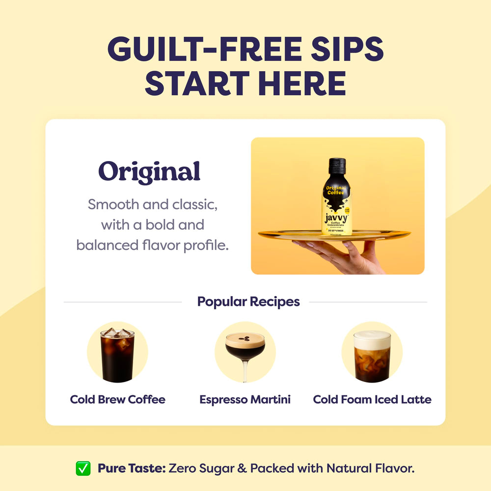 Javvy Coffee Concentrate teaspoon helps customize caffeine per cup.