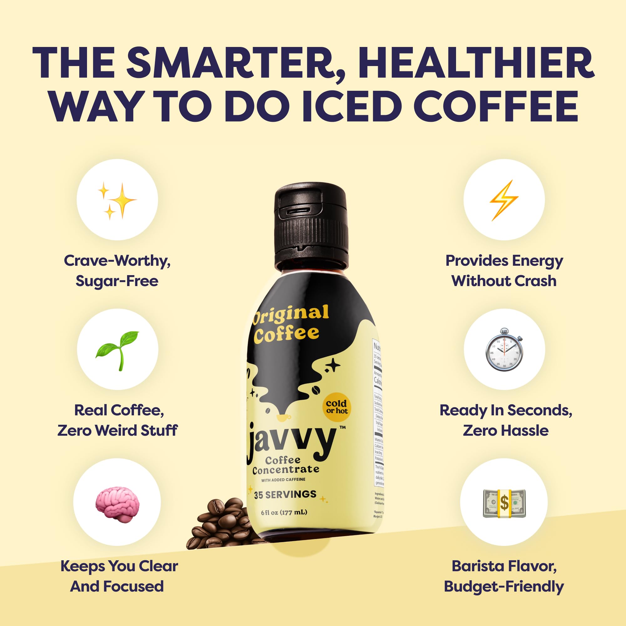 Javvy concentrate hot coffee serve delivers quick, flavorful caffeine boost