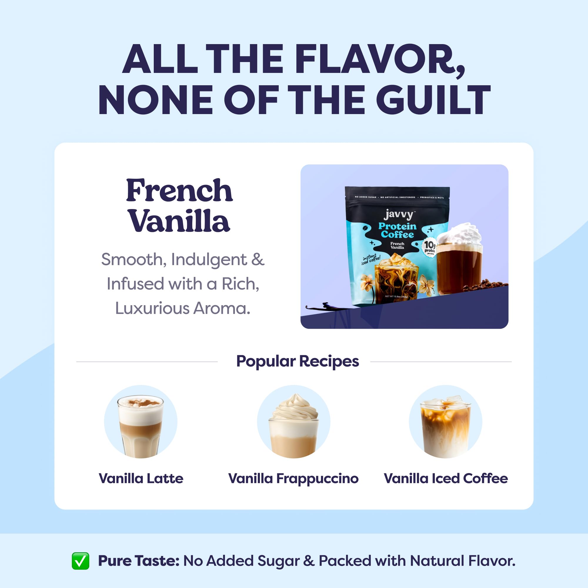 Package showing 20 servings and natural ingredients