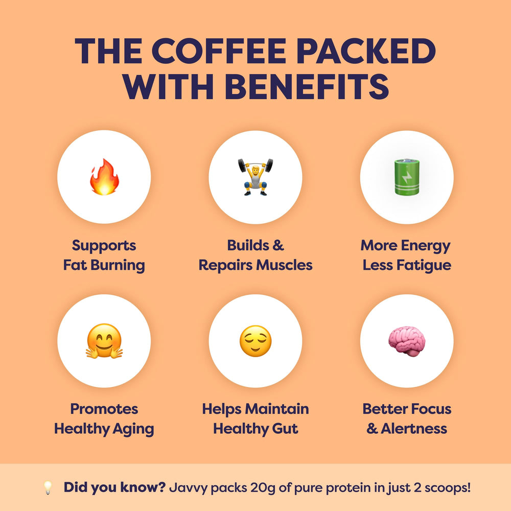 Javvy Iced Cinnamon Roll Protein Coffee glass with ice for refreshing energy
