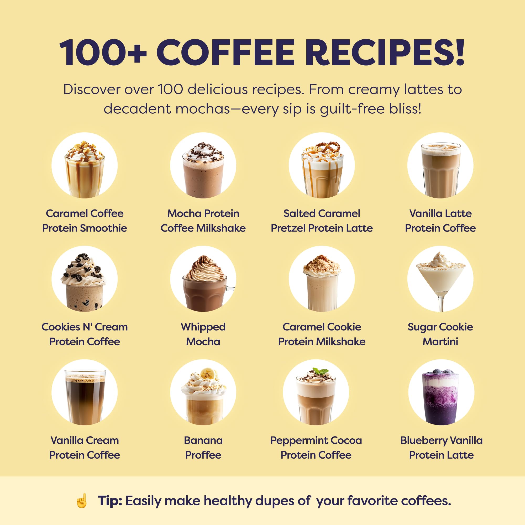 Glass of Javvy Original Protein Iced Coffee with ice highlighting creamy texture.