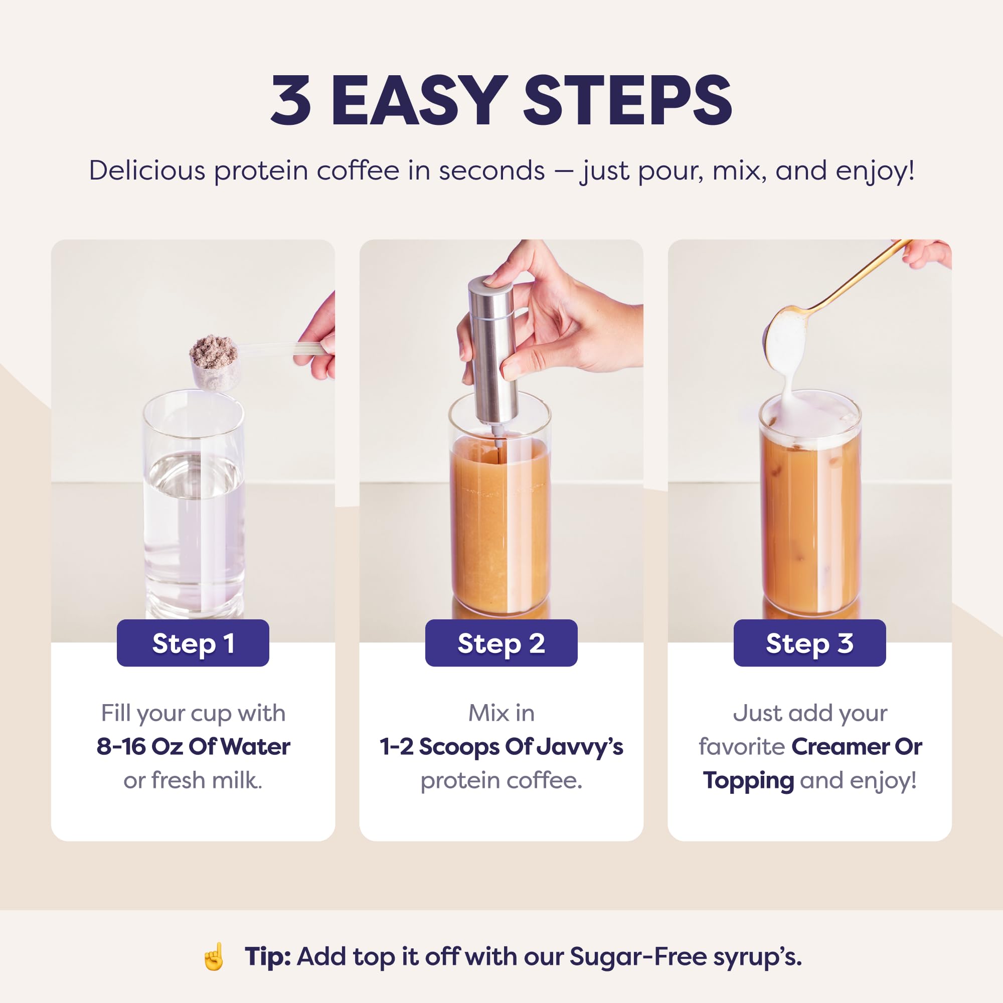 Javvy prebiotics label for gut-friendly formulation.