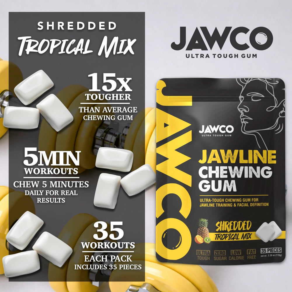 JAWCO 15x harder chew closeup highlighting intense resistance for jaw muscles