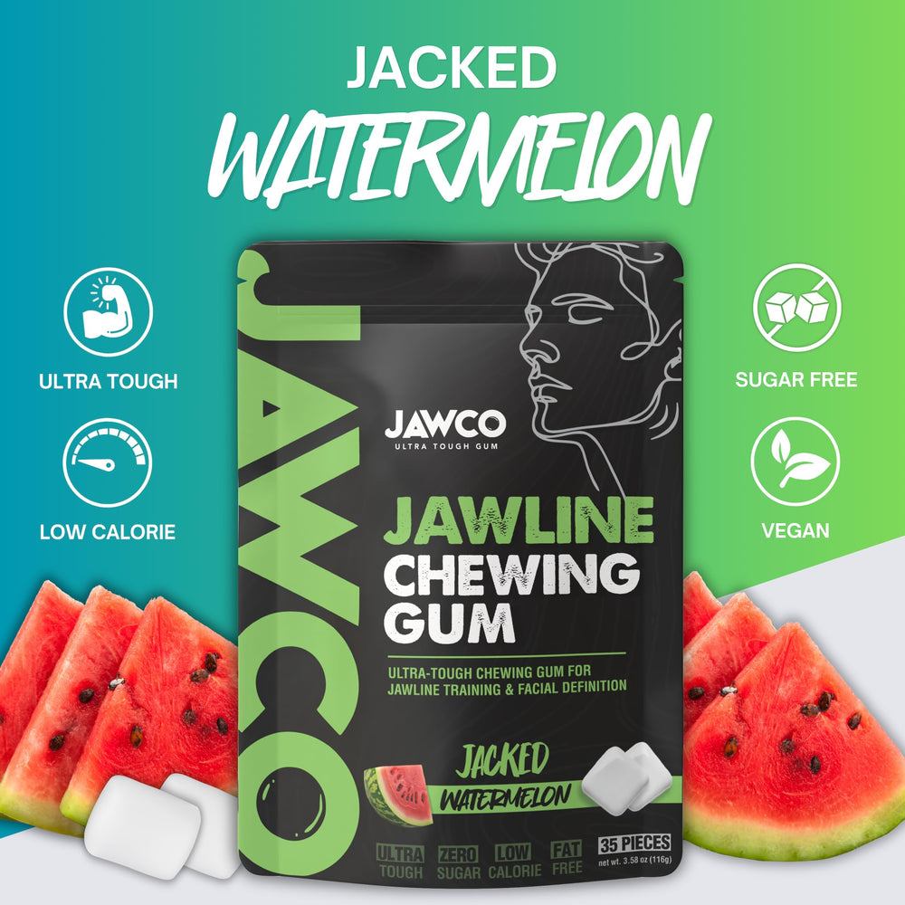 JAWCO 15x harder chew demonstrates intense resistance training for the jaw muscles