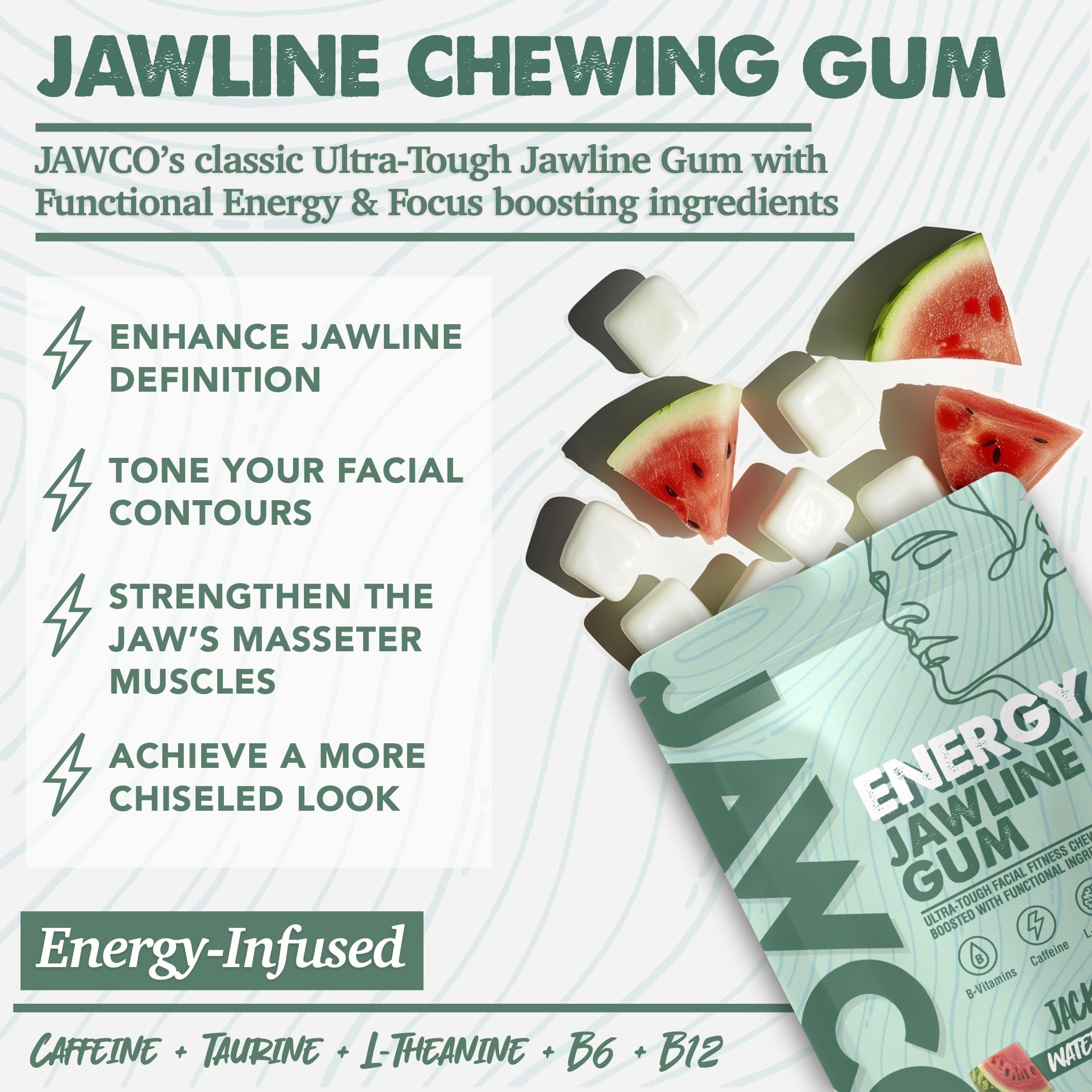 JAWCO front packaging hero emphasizes nootropic energy on demand.