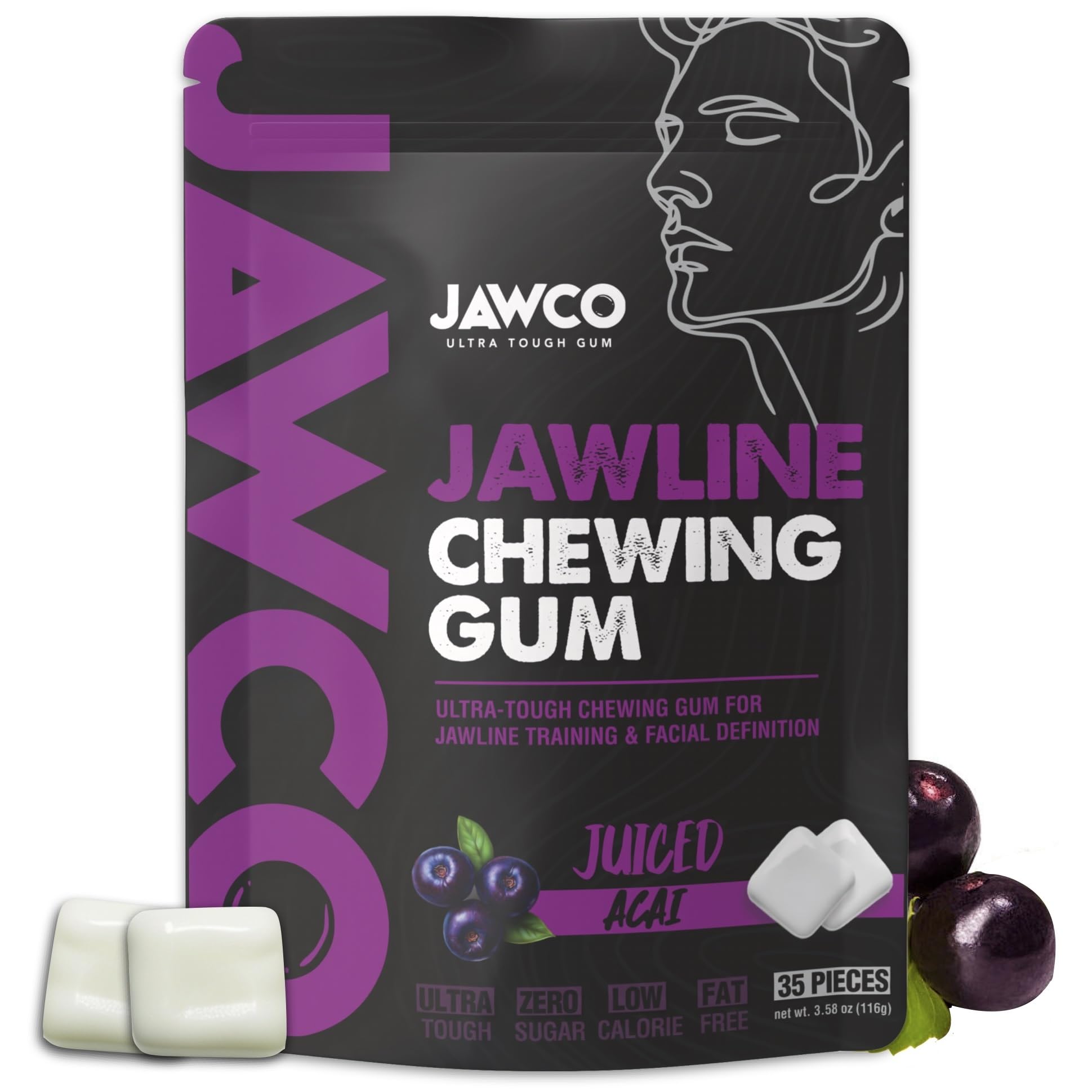 JAWCO Juiced Acai 1-pack shot highlighting flavor and portability.