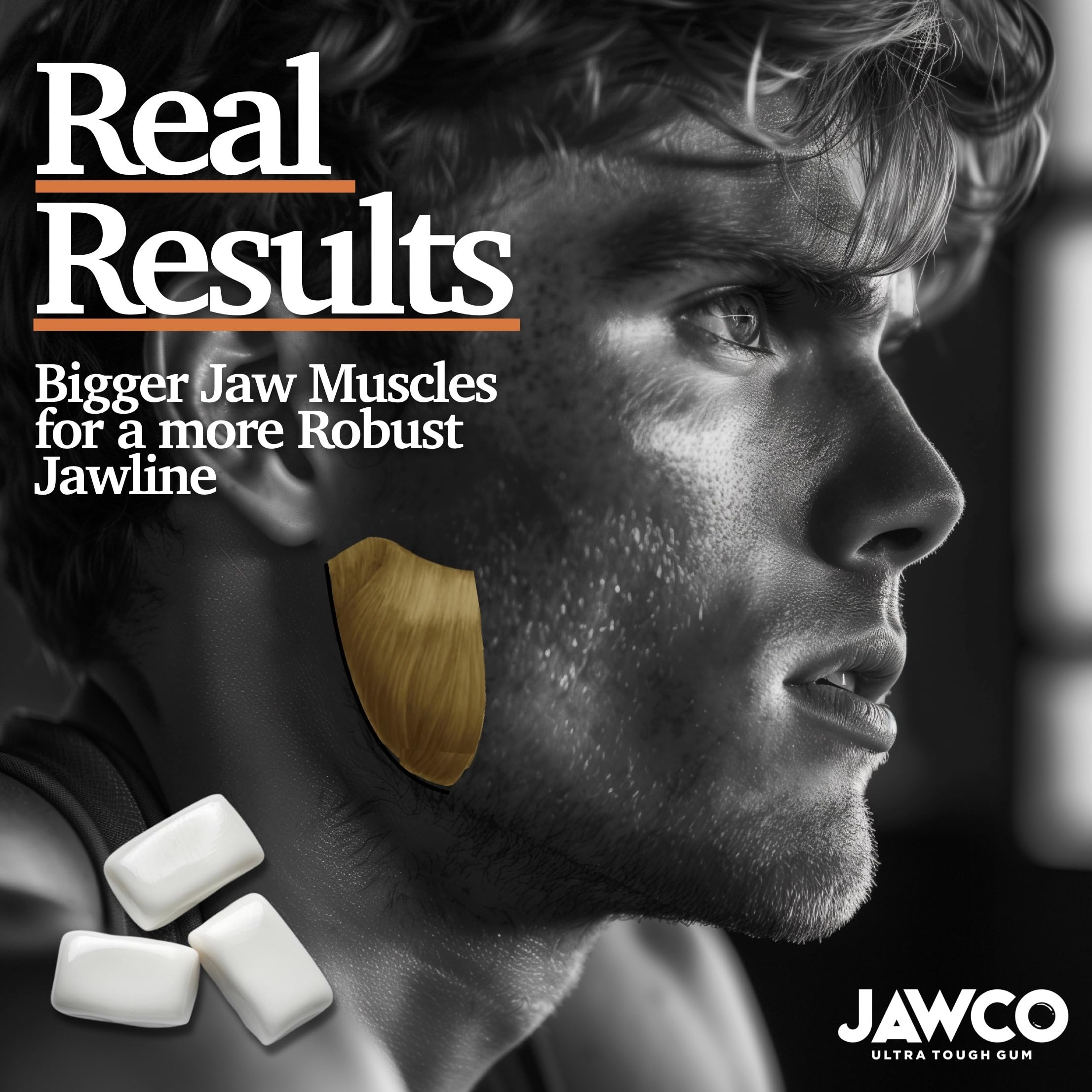 Mango-flavored JAWCO chew close-up with refreshing taste.