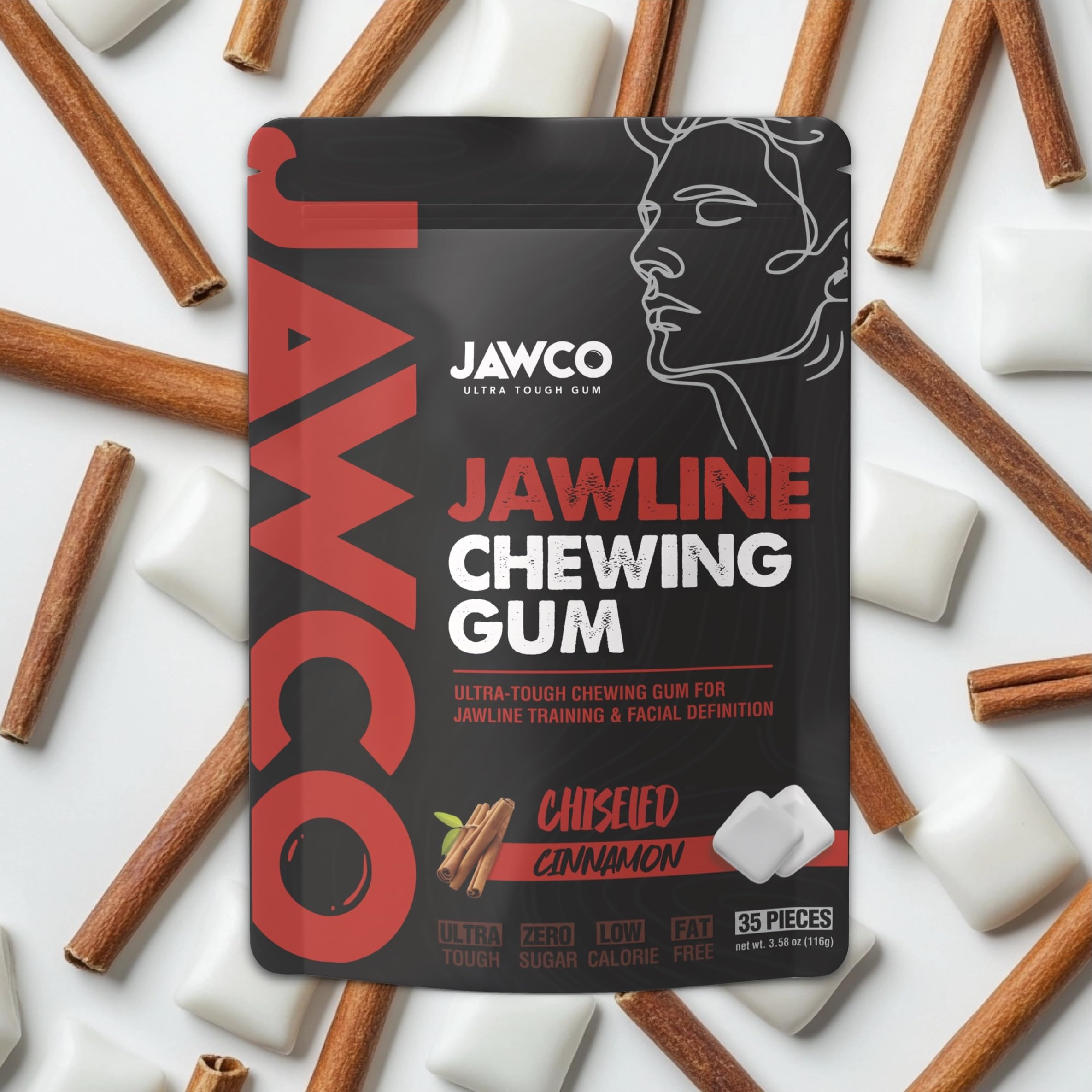 JAWCO mirror check shows improved jawline awareness after regular use.