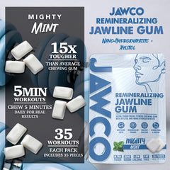 JAWCO nano-hydroxyapatite mineral chew piece supports enamel balance.