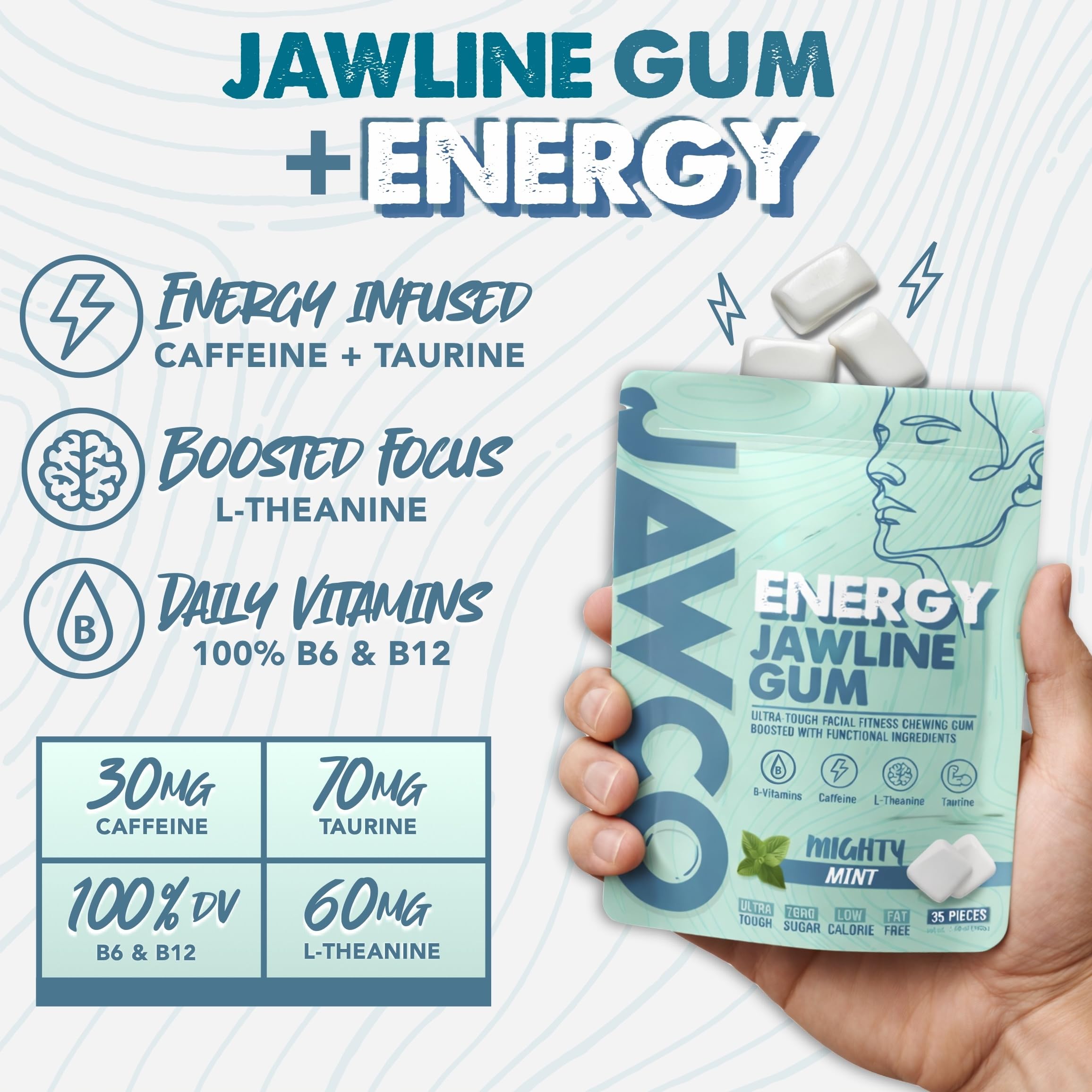 JAWCO natural mastication design demonstrates realistic chewing to engage jaw muscles.