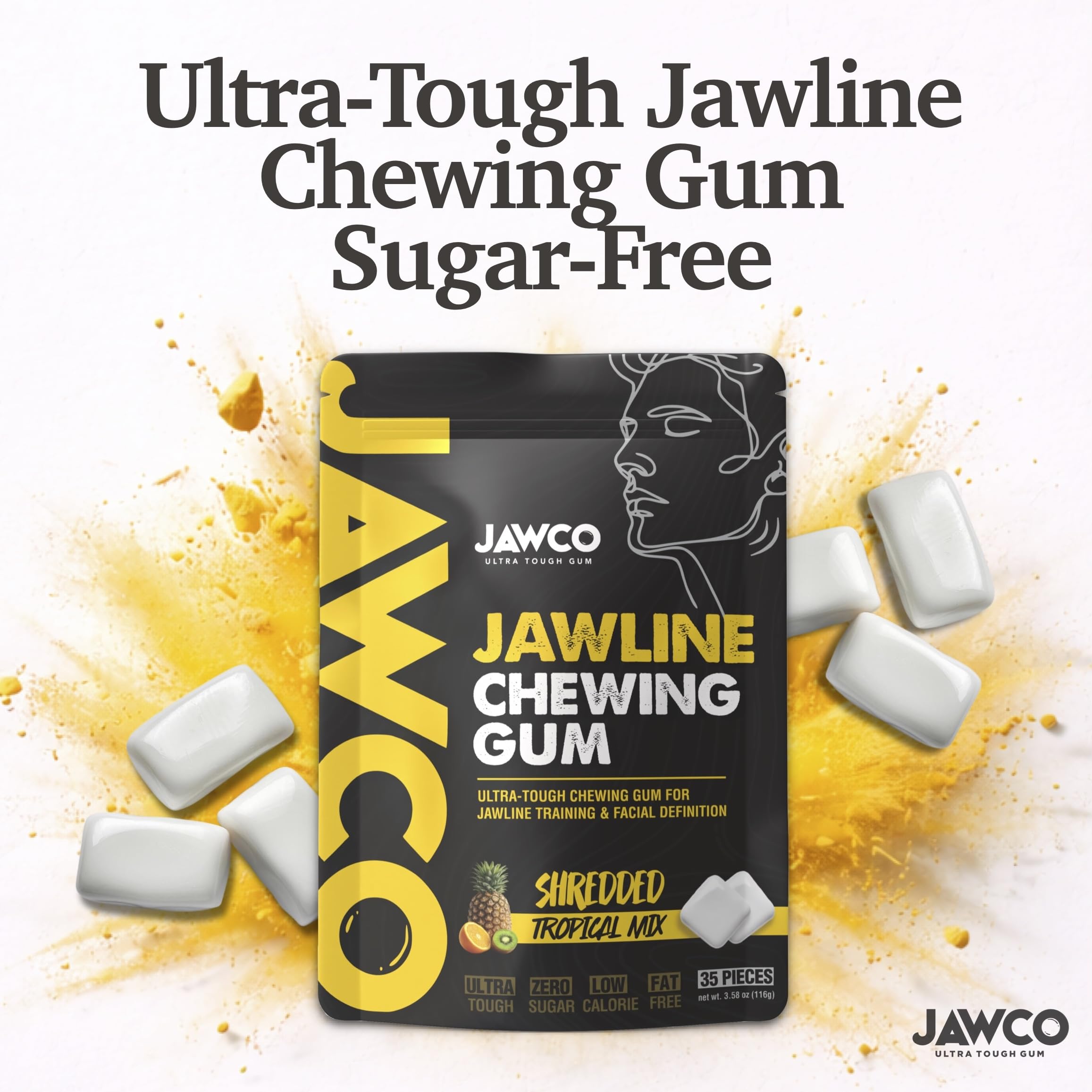 JAWCO travel-pack format showcases on-the-go jawline training anywhere