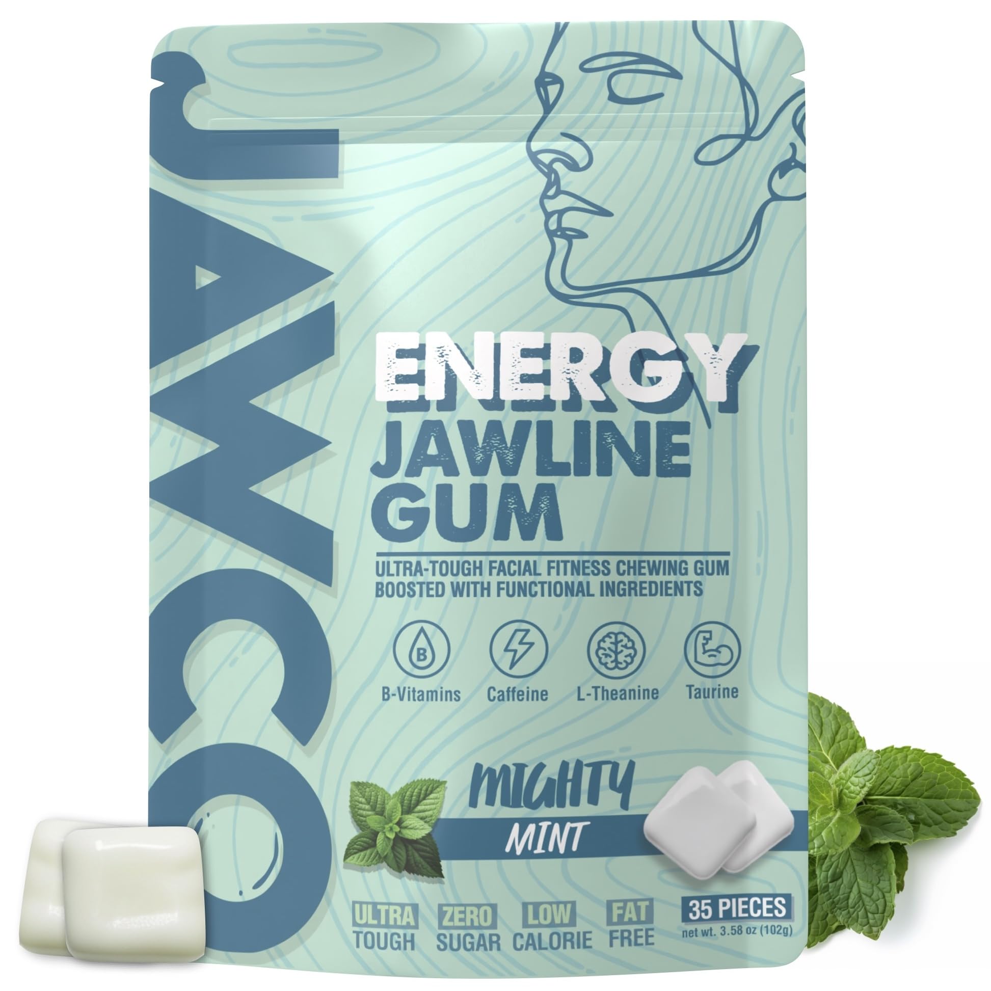 JAWCO Ultra-tough gum pack for on-the-go energy and focus.