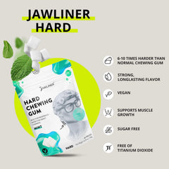 Jawliner Hard Jawline Gum closeup mint texture supports refreshing mouthfeel
