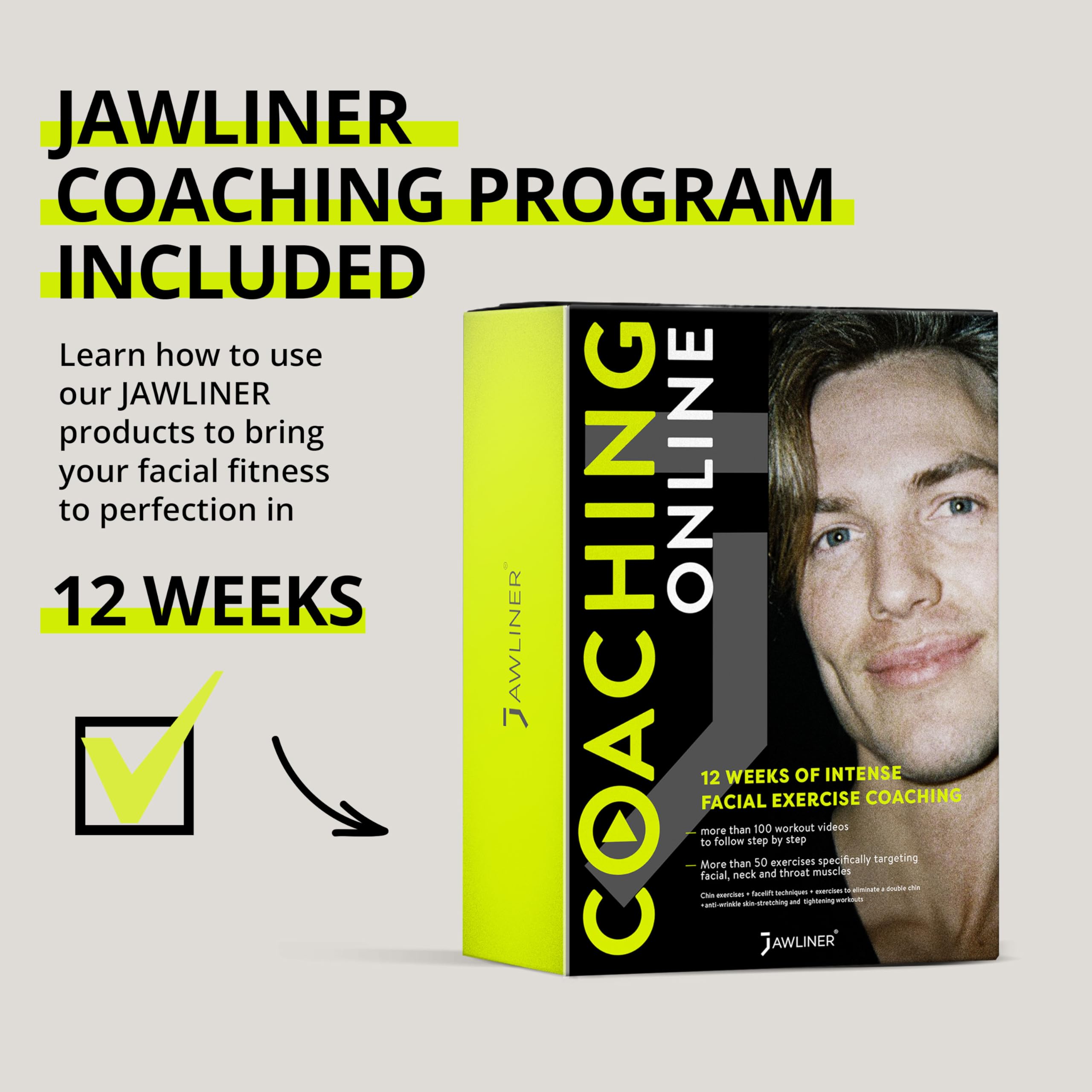 Jawliner packaging and user-friendly case for easy storage.