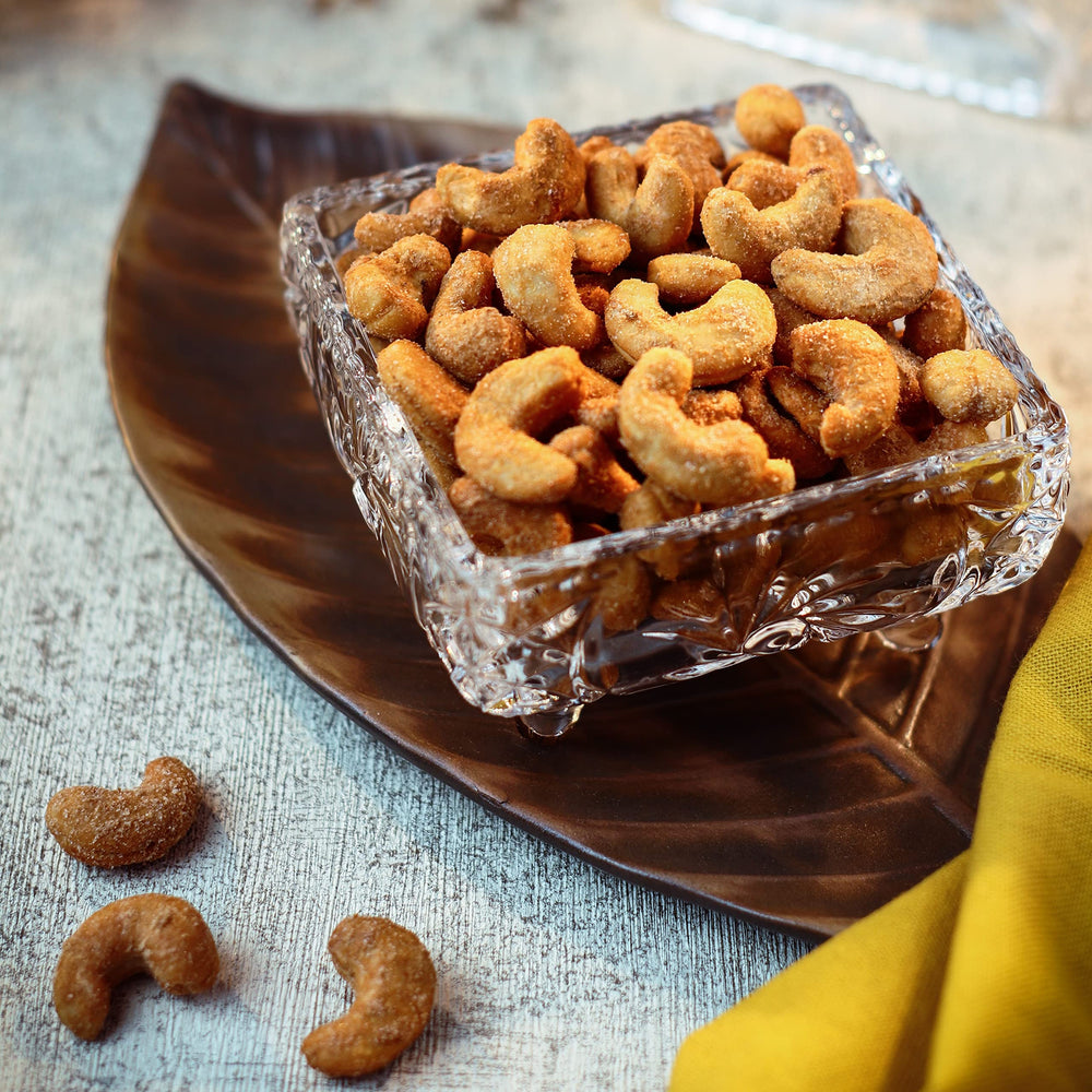 Jaybee's Honey Roasted Cashews gift box adds gourmet holiday flair.