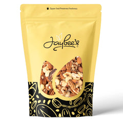 Jaybee's Raw Deluxe Mixed Nuts—almonds in a premium unsalted blend ideal for snacking