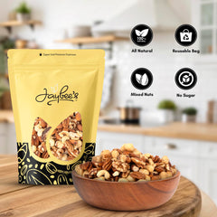 Jaybee's Raw Deluxe Mixed Nuts—pecans add crunch in a rich unsalted mix