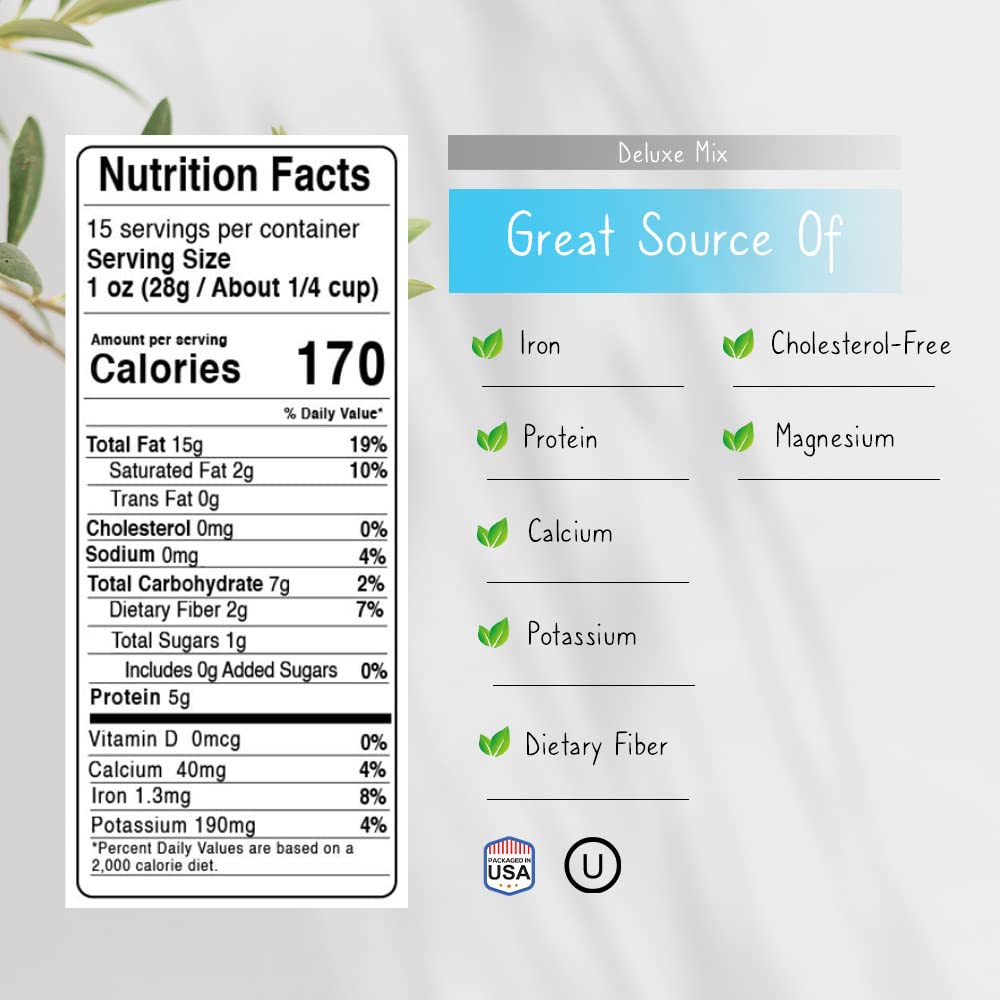 Jaybee's Unsalted Mixed Nuts with almonds, ideal for vegan, keto-friendly snacking.