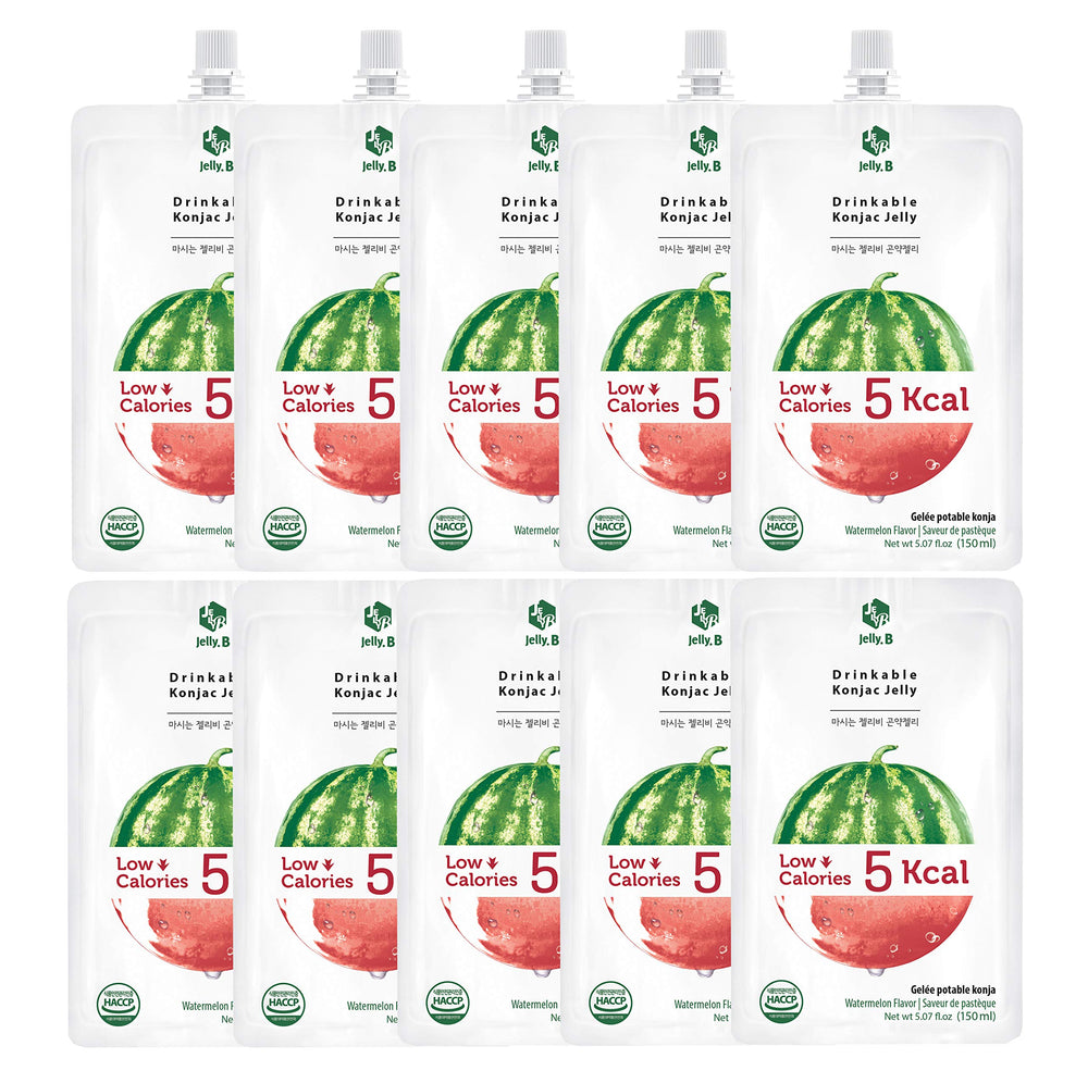 Jayone Jelly.B Watermelon Tube 150ml, a convenient on-the-go snack.